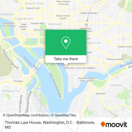 Thomas Law House map