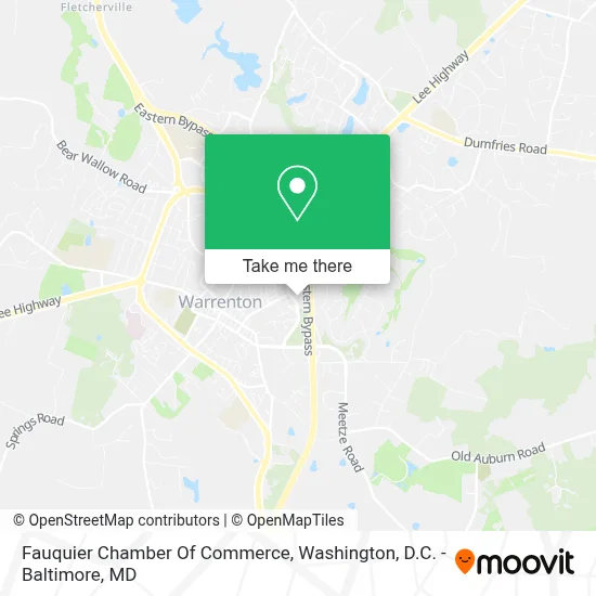Fauquier Chamber Of Commerce map