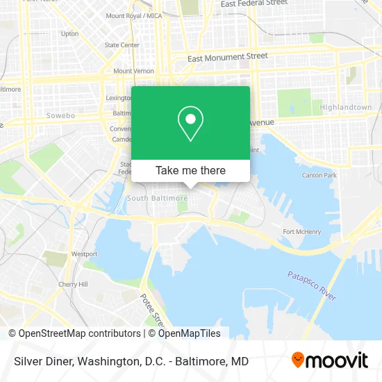 Silver Diner map