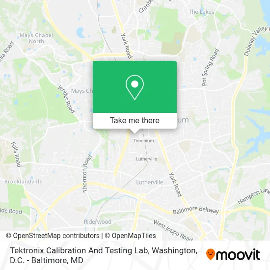 Tektronix Calibration And Testing Lab map