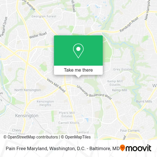 Pain Free Maryland map