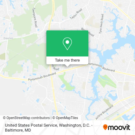 United States Postal Service map