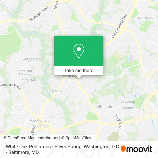 White Oak Pediatrics - Silver Spring map