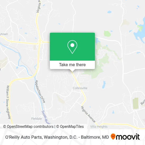 O'Reilly Auto Parts map