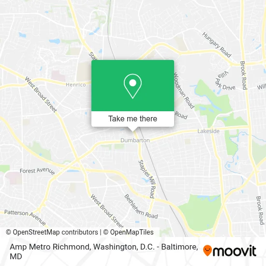 Amp Metro Richmond map
