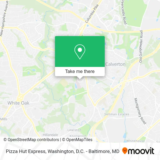 Pizza Hut Express map