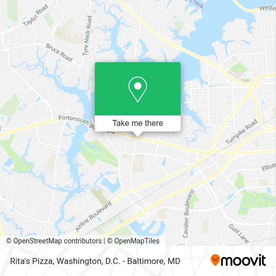 Rita's Pizza map