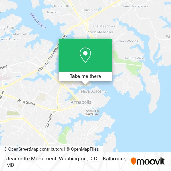 Jeannette Monument map
