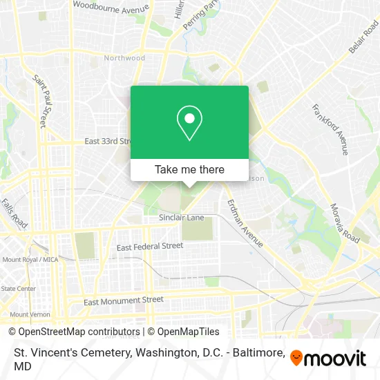 St. Vincent's Cemetery map