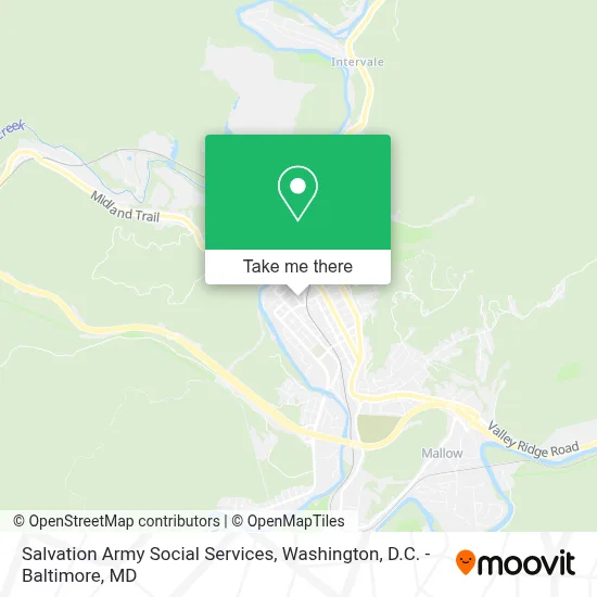 Salvation Army Social Services map