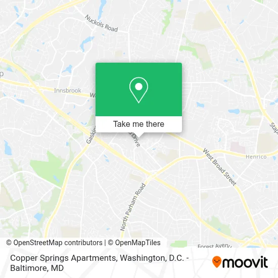 Copper Springs Apartments map