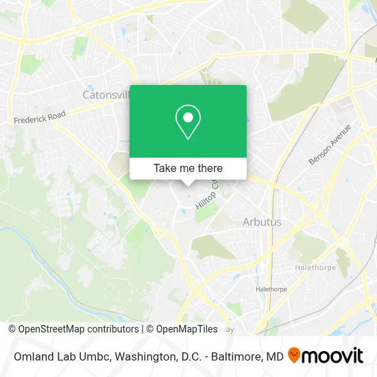 Omland Lab Umbc map