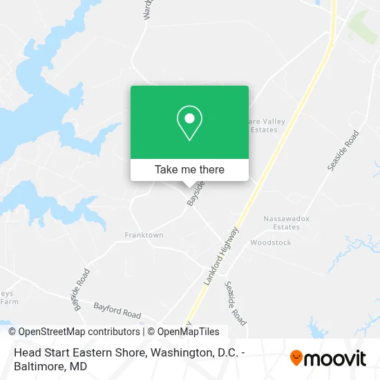 Head Start Eastern Shore map