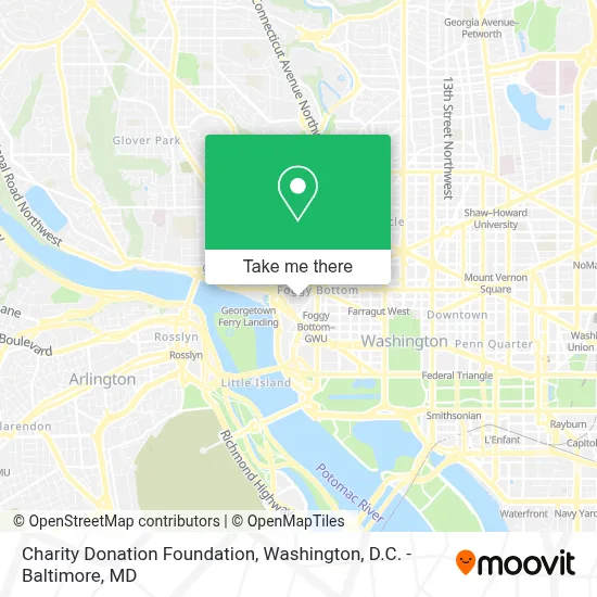 Charity Donation Foundation map