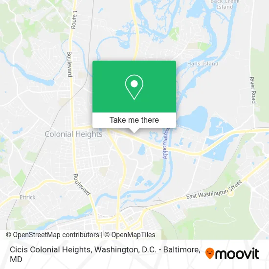 Cicis Colonial Heights map