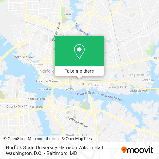Norfolk State University Harrison Wilson Hall map