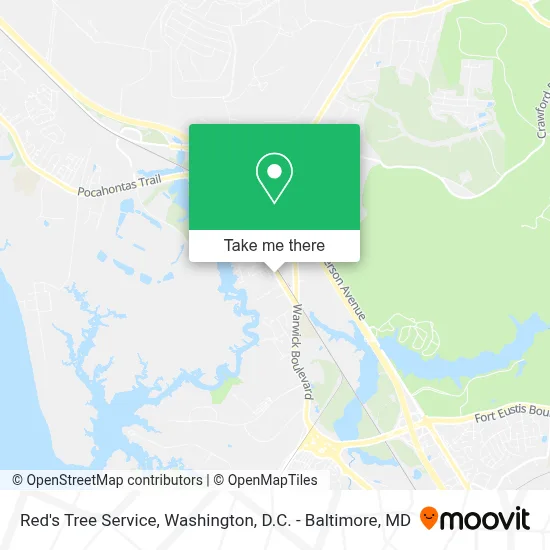 Red's Tree Service map