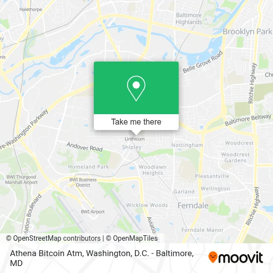 Athena Bitcoin Atm map