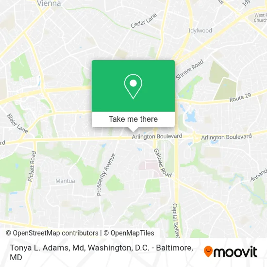 Tonya L. Adams, Md map