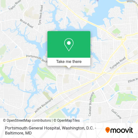 Portsmouth General Hospital map