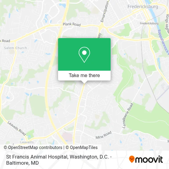 St Francis Animal Hospital map