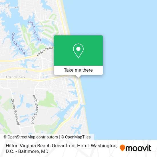 Hilton Virginia Beach Oceanfront Hotel map