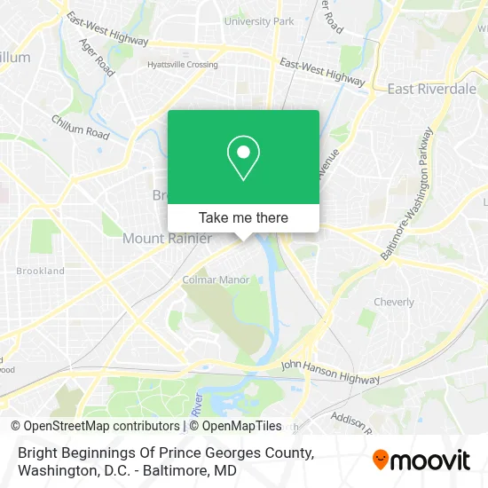 Bright Beginnings Of Prince Georges County map