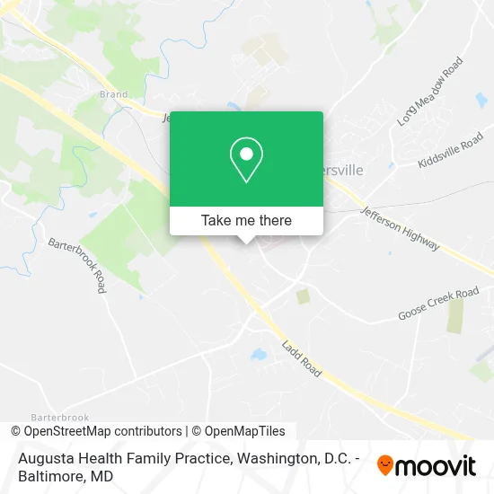 Augusta Health Family Practice map