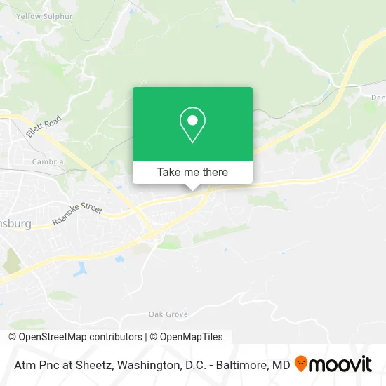Atm Pnc at Sheetz map