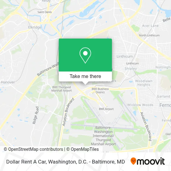 Dollar Rent A Car map