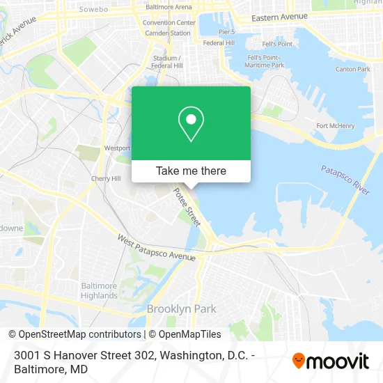 3001 S Hanover Street 302 map