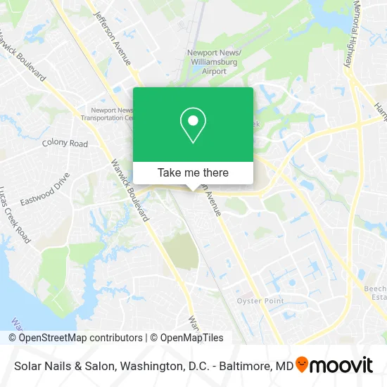 Solar Nails & Salon map
