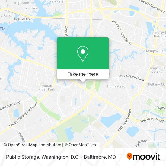 Public Storage map
