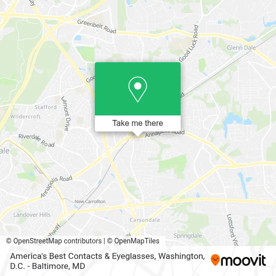 America's Best Contacts & Eyeglasses map