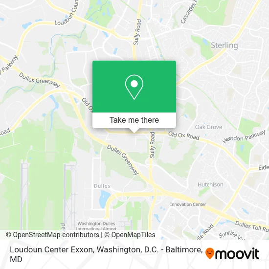 Loudoun Center Exxon map