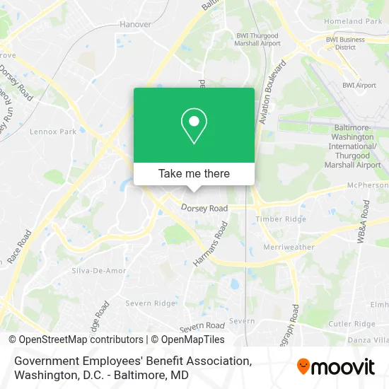 Government Employees' Benefit Association map
