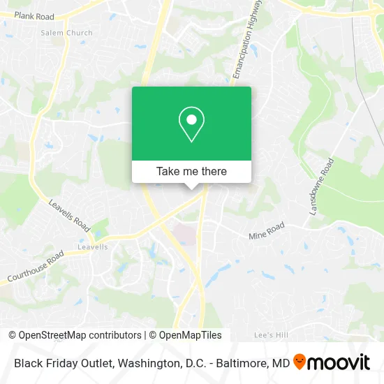 Black Friday Outlet map