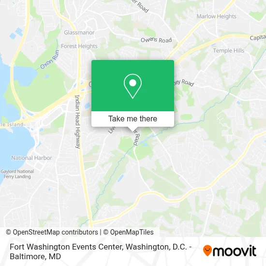 Fort Washington Events Center map