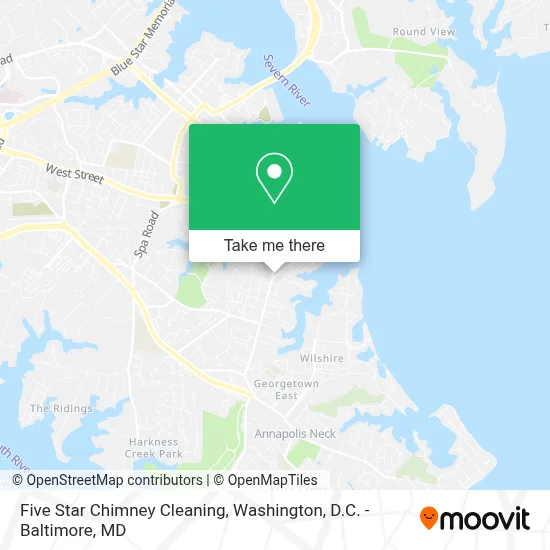 Five Star Chimney Cleaning map