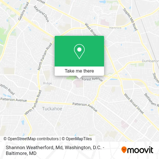 Shannon Weatherford, Md map