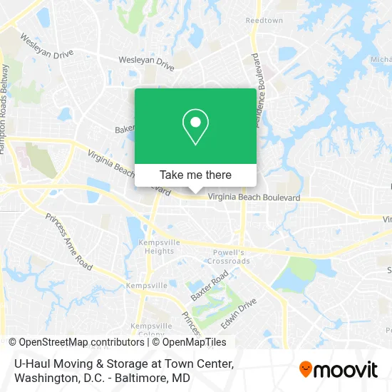 U-Haul Moving & Storage at Town Center map