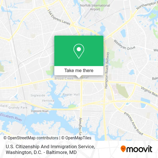 U.S. Citizenship And Immigration Service map