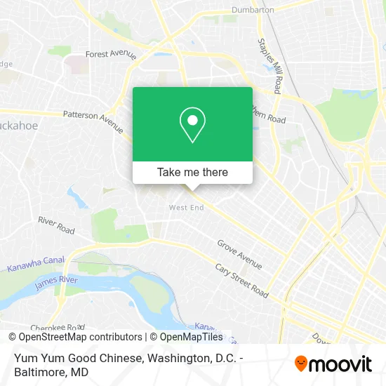 Yum Yum Good Chinese map