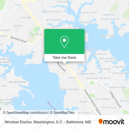 Window Doctor map
