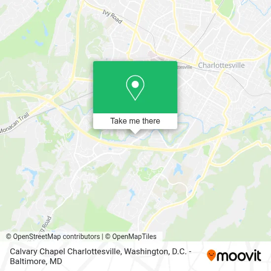 Calvary Chapel Charlottesville map