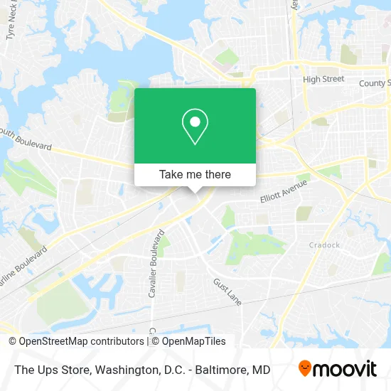 The Ups Store map