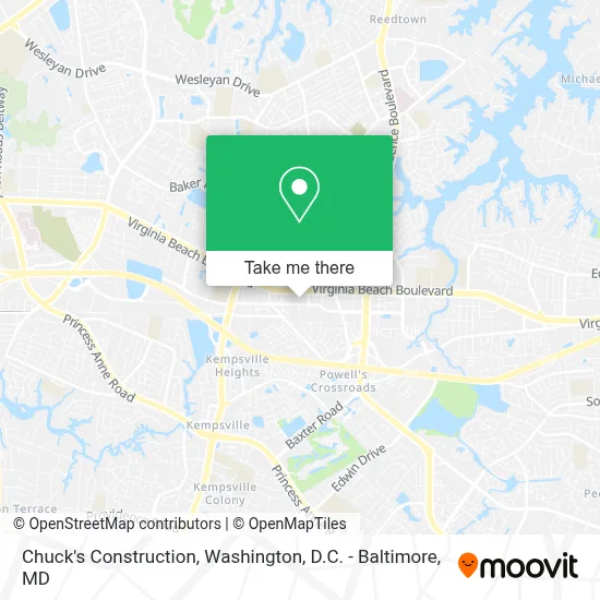 Chuck's Construction map