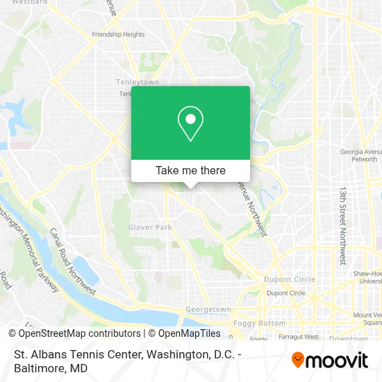 St. Albans Tennis Center map