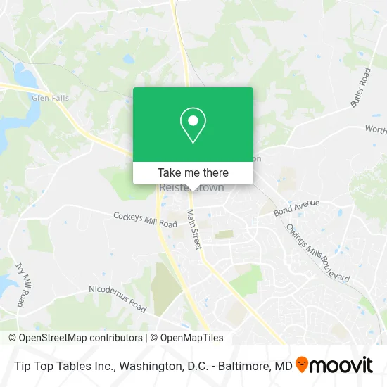 Tip Top Tables Inc. map
