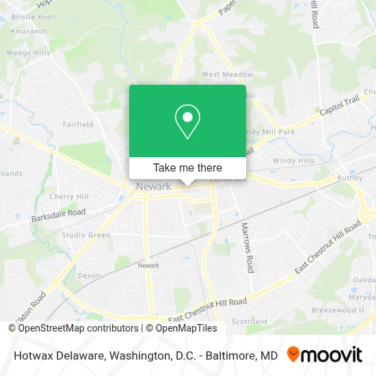 Hotwax Delaware map